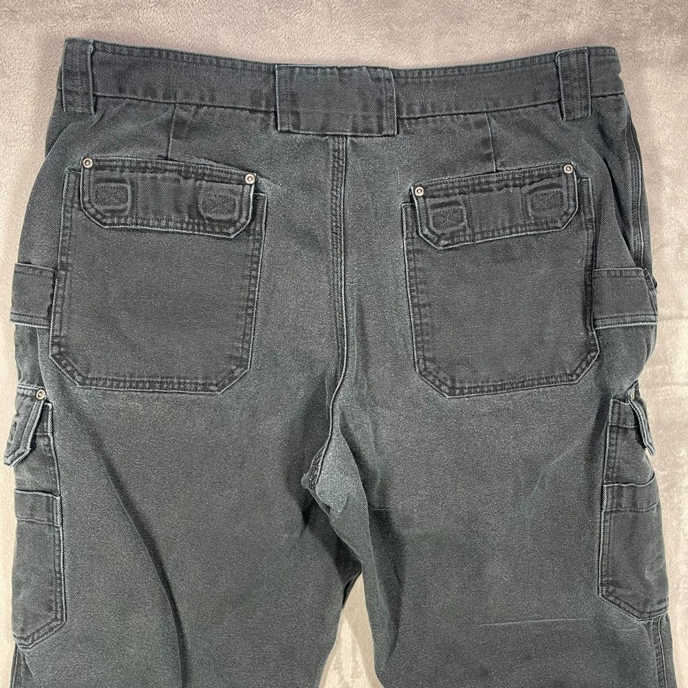 Duluth Trading Co Cargo Pants Mens 42(39)x34(31) Black Fire Hose Canvas Utility - Picture 10 of 10